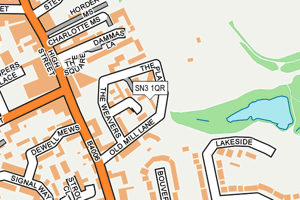SN3 1QR map - OS OpenMap – Local (Ordnance Survey)