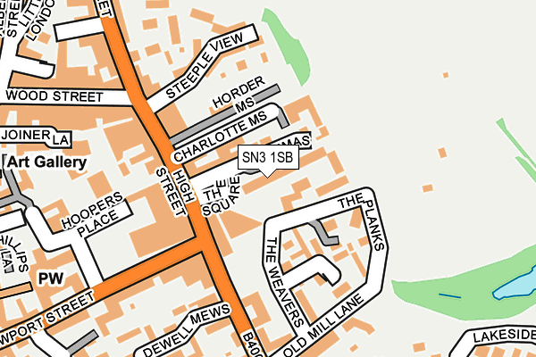 SN3 1SB map - OS OpenMap – Local (Ordnance Survey)