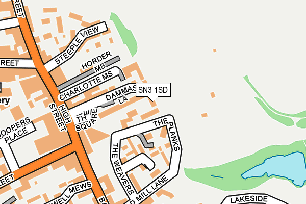 SN3 1SD map - OS OpenMap – Local (Ordnance Survey)