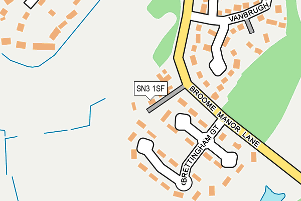 SN3 1SF map - OS OpenMap – Local (Ordnance Survey)