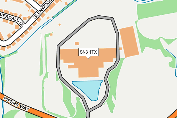 SN3 1TX map - OS OpenMap – Local (Ordnance Survey)