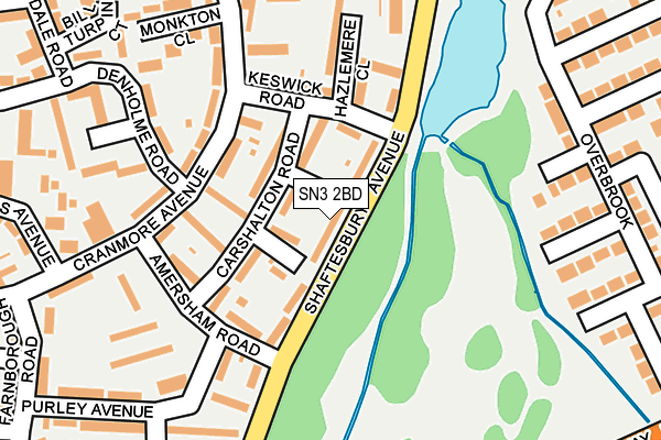 SN3 2BD map - OS OpenMap – Local (Ordnance Survey)