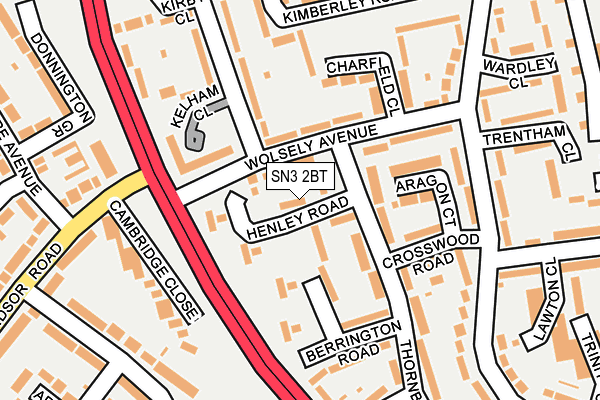 SN3 2BT map - OS OpenMap – Local (Ordnance Survey)