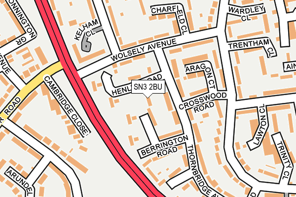 SN3 2BU map - OS OpenMap – Local (Ordnance Survey)