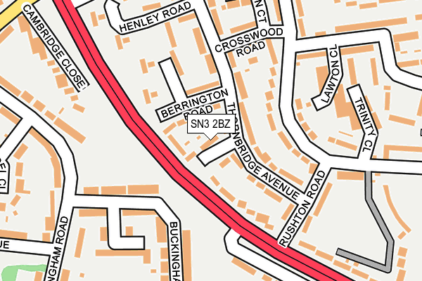 SN3 2BZ map - OS OpenMap – Local (Ordnance Survey)