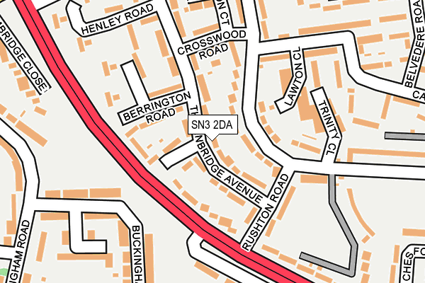 SN3 2DA map - OS OpenMap – Local (Ordnance Survey)