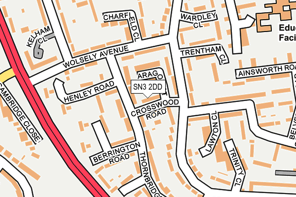 SN3 2DD map - OS OpenMap – Local (Ordnance Survey)
