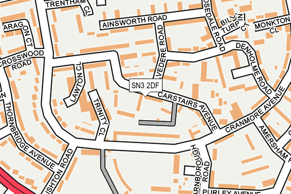 SN3 2DF map - OS OpenMap – Local (Ordnance Survey)