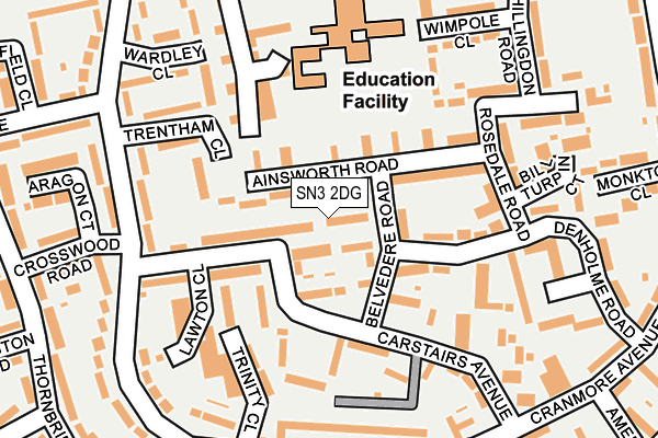 SN3 2DG map - OS OpenMap – Local (Ordnance Survey)