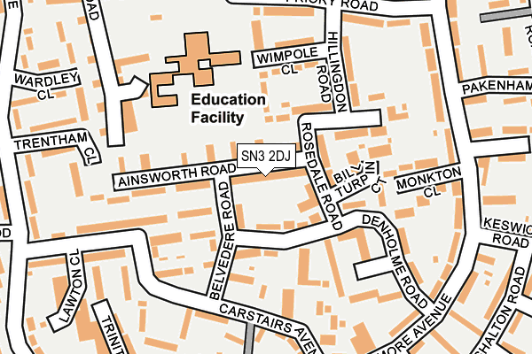 SN3 2DJ map - OS OpenMap – Local (Ordnance Survey)