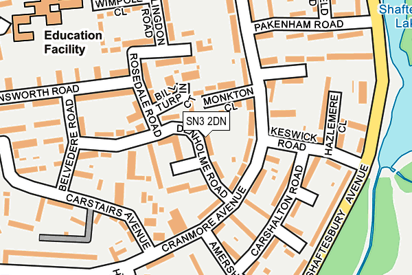 SN3 2DN map - OS OpenMap – Local (Ordnance Survey)
