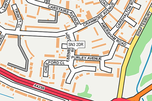 SN3 2DR map - OS OpenMap – Local (Ordnance Survey)