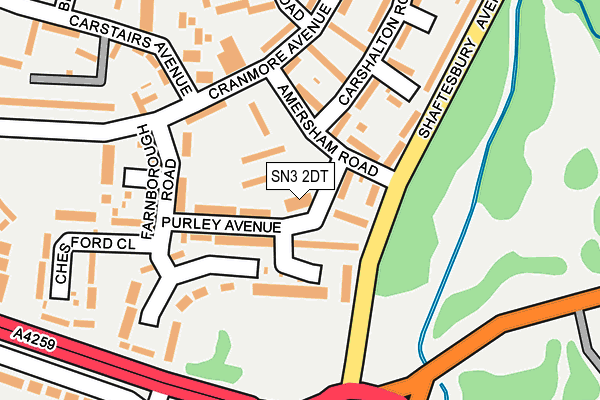 SN3 2DT map - OS OpenMap – Local (Ordnance Survey)