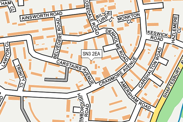 SN3 2EA map - OS OpenMap – Local (Ordnance Survey)