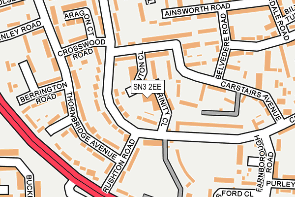 SN3 2EE map - OS OpenMap – Local (Ordnance Survey)