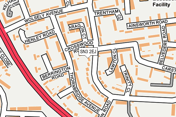 SN3 2EJ map - OS OpenMap – Local (Ordnance Survey)