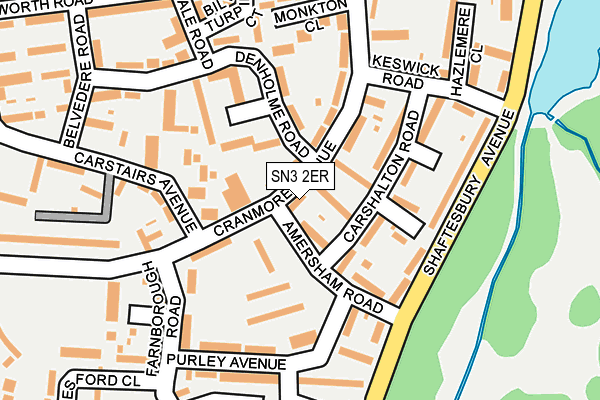 SN3 2ER map - OS OpenMap – Local (Ordnance Survey)