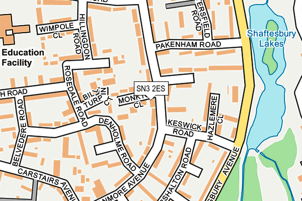 SN3 2ES map - OS OpenMap – Local (Ordnance Survey)