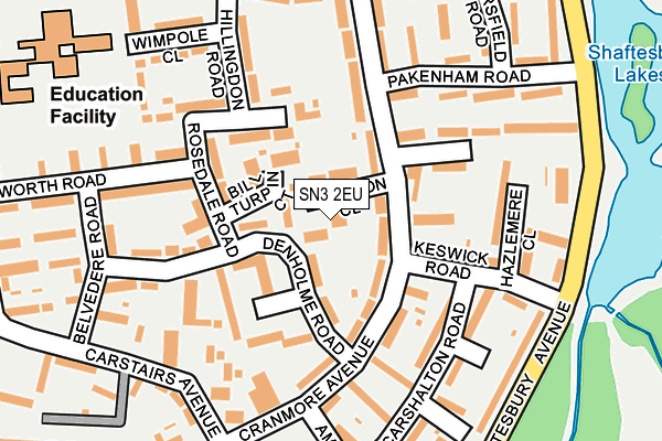 SN3 2EU map - OS OpenMap – Local (Ordnance Survey)