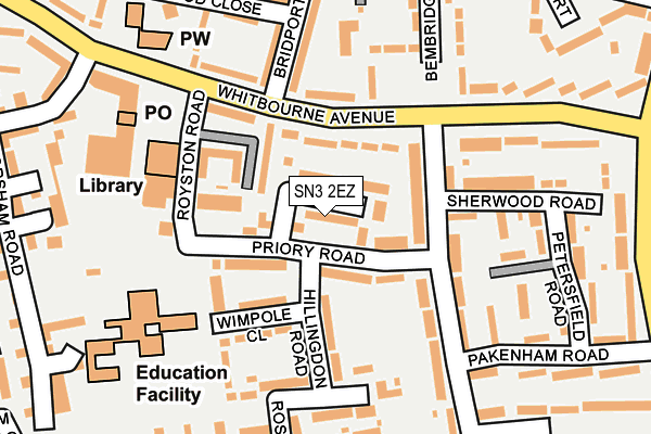 SN3 2EZ map - OS OpenMap – Local (Ordnance Survey)