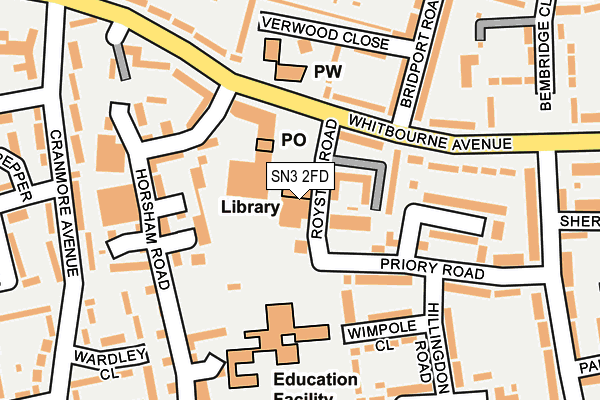 SN3 2FD map - OS OpenMap – Local (Ordnance Survey)