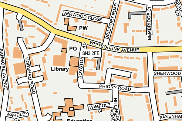 SN3 2FE map - OS OpenMap – Local (Ordnance Survey)