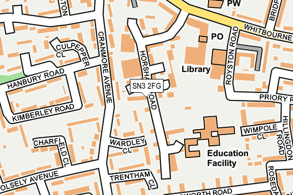 SN3 2FG map - OS OpenMap – Local (Ordnance Survey)