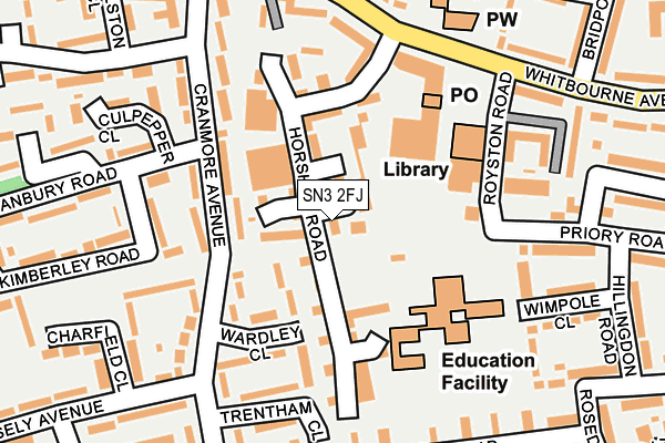 SN3 2FJ map - OS OpenMap – Local (Ordnance Survey)