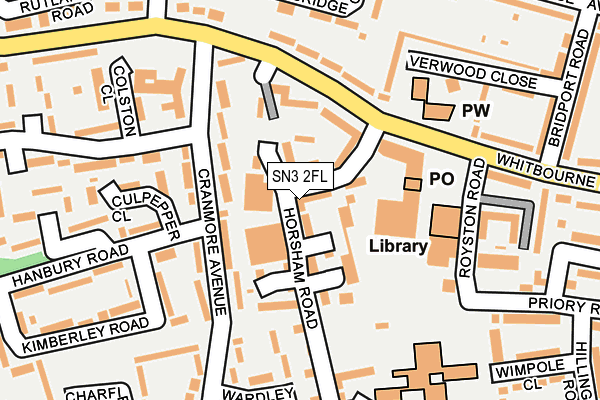 SN3 2FL map - OS OpenMap – Local (Ordnance Survey)