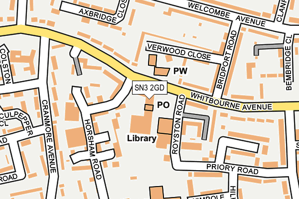 SN3 2GD map - OS OpenMap – Local (Ordnance Survey)