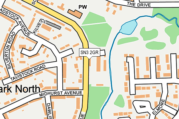 SN3 2GR map - OS OpenMap – Local (Ordnance Survey)