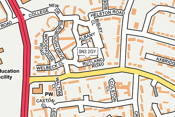 SN3 2GY map - OS OpenMap – Local (Ordnance Survey)