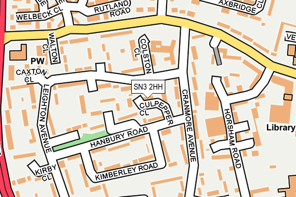 SN3 2HH map - OS OpenMap – Local (Ordnance Survey)