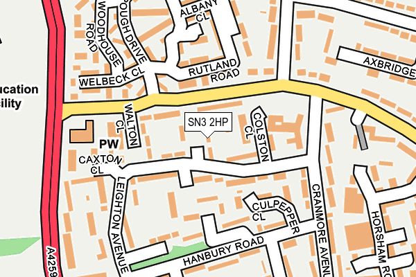 SN3 2HP map - OS OpenMap – Local (Ordnance Survey)