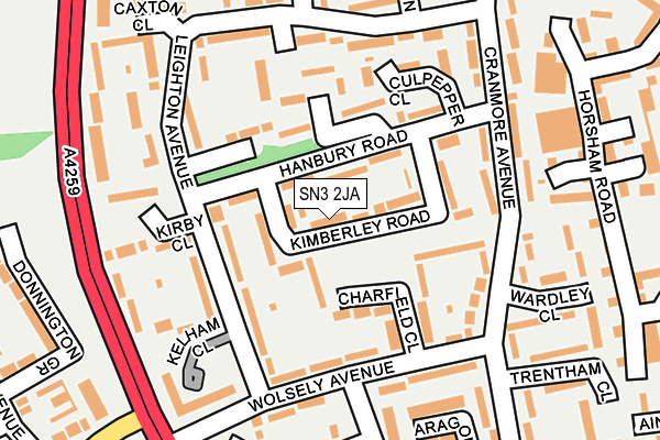 SN3 2JA map - OS OpenMap – Local (Ordnance Survey)