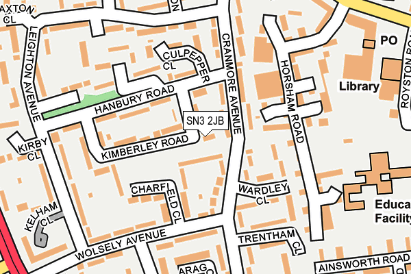 SN3 2JB map - OS OpenMap – Local (Ordnance Survey)