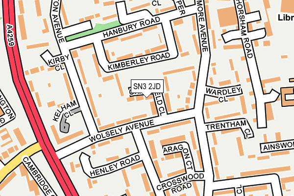 SN3 2JD map - OS OpenMap – Local (Ordnance Survey)