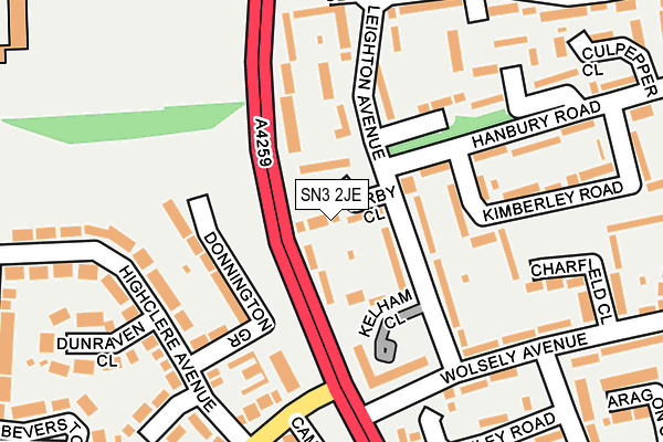 SN3 2JE map - OS OpenMap – Local (Ordnance Survey)