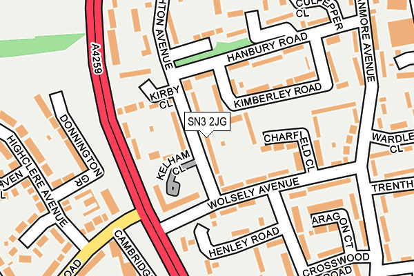 SN3 2JG map - OS OpenMap – Local (Ordnance Survey)