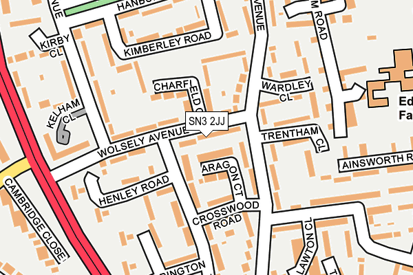 SN3 2JJ map - OS OpenMap – Local (Ordnance Survey)