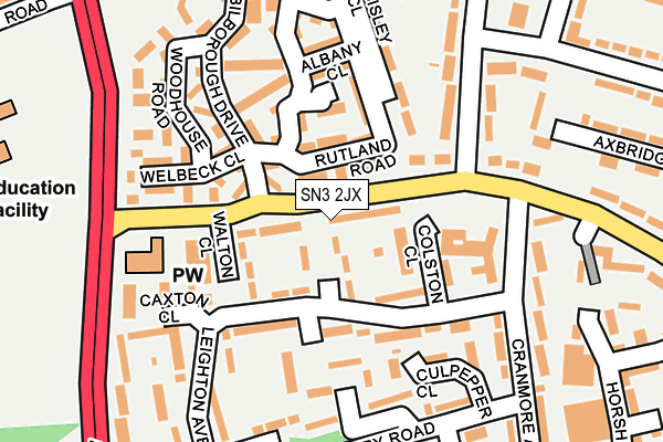 SN3 2JX map - OS OpenMap – Local (Ordnance Survey)
