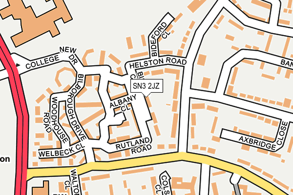 SN3 2JZ map - OS OpenMap – Local (Ordnance Survey)