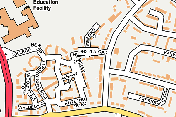 SN3 2LA map - OS OpenMap – Local (Ordnance Survey)