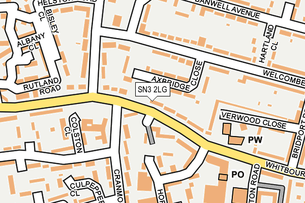 SN3 2LG map - OS OpenMap – Local (Ordnance Survey)