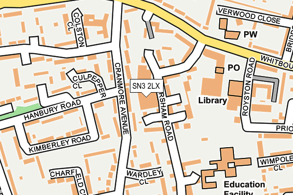 SN3 2LX map - OS OpenMap – Local (Ordnance Survey)