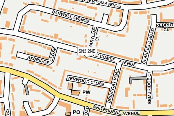 SN3 2NE map - OS OpenMap – Local (Ordnance Survey)