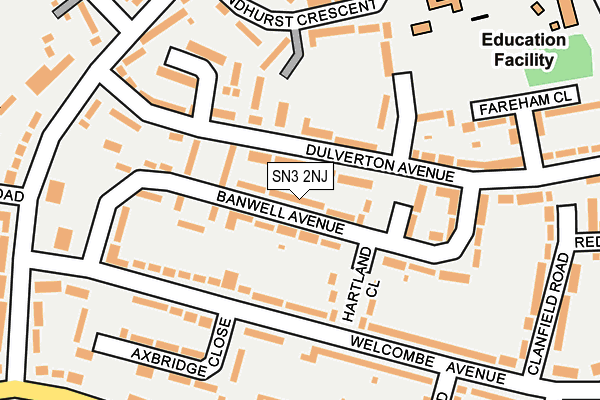 SN3 2NJ map - OS OpenMap – Local (Ordnance Survey)