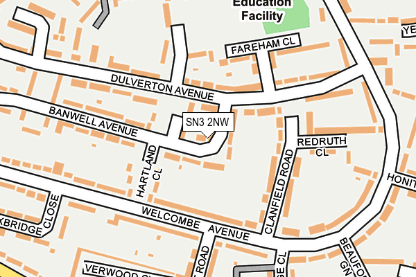 SN3 2NW map - OS OpenMap – Local (Ordnance Survey)
