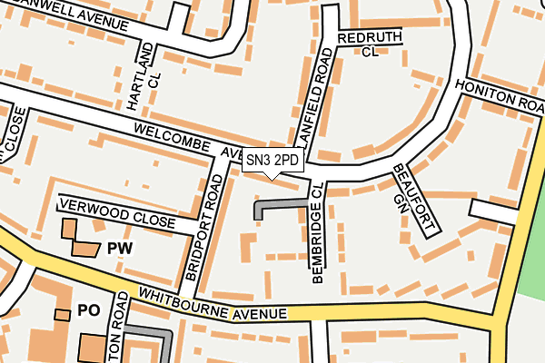 SN3 2PD map - OS OpenMap – Local (Ordnance Survey)