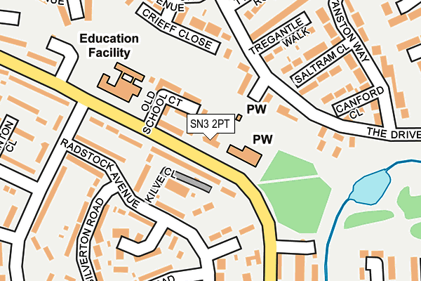 SN3 2PT map - OS OpenMap – Local (Ordnance Survey)